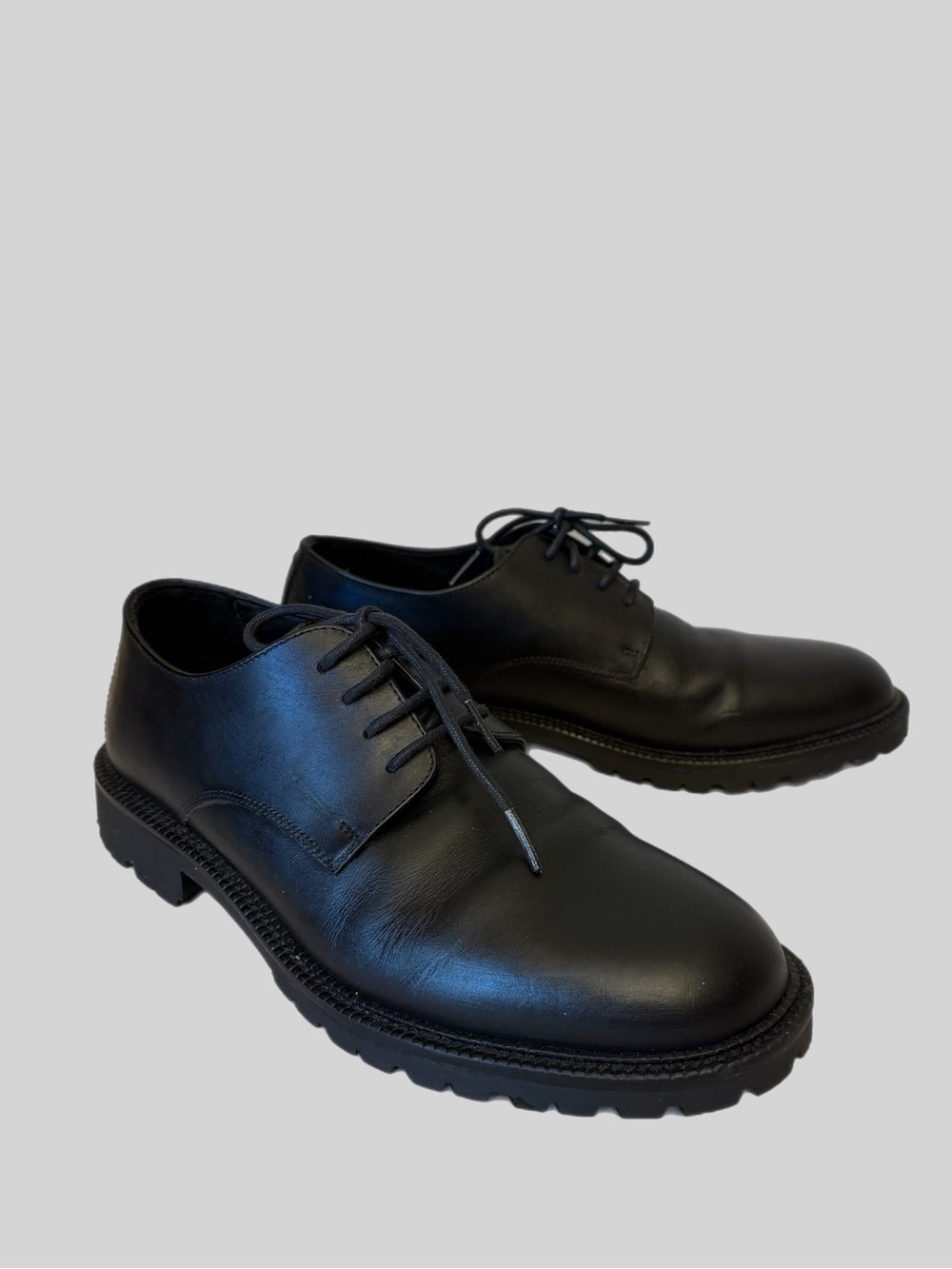 J. Crew Black Leather Derby Shoes for Men Sz 10